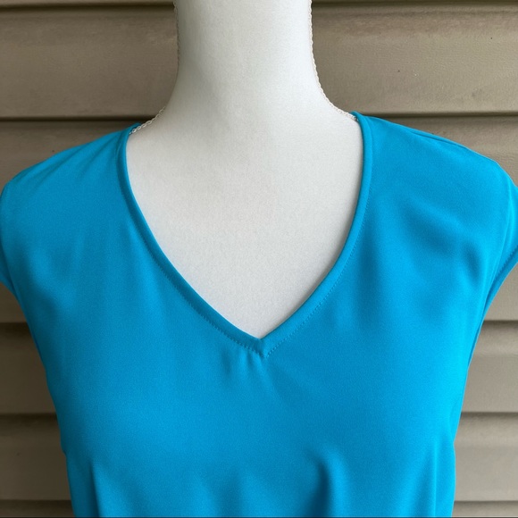•Laundry By Design• Turquoise V-Neckline Dress - Size 4 - Picture 3 of 8